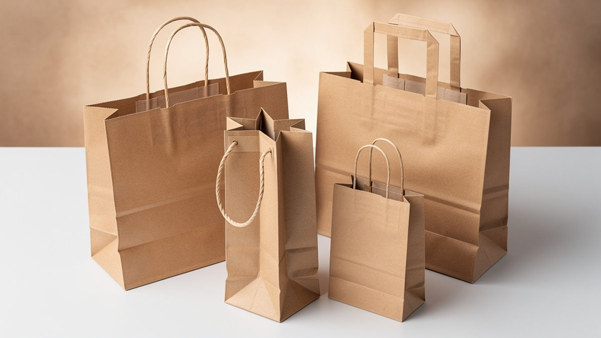 Sac kraft personnalise : poignees torsadees ou plates ? — OBG.PUB Sac kraft personnalise : poignees torsadees ou plates ?