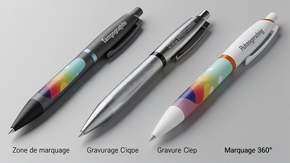 OBG.PUB - Marquer un stylo : tampographie, laser ou impression 360 Marquer un stylo : tampographie, laser ou impression 360