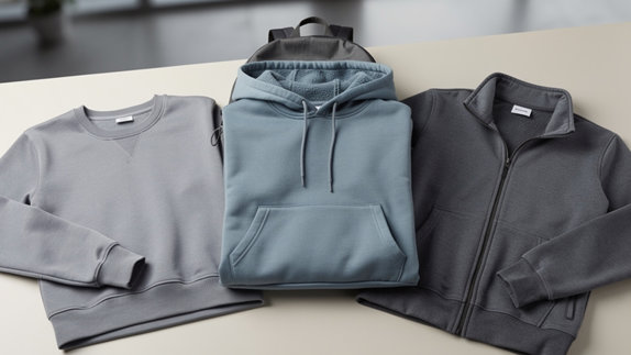 Sweat molletonne : capuche, col rond ou zippe pour la dotation