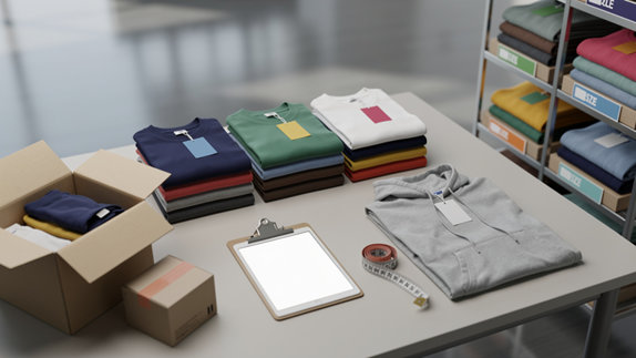 Commander du textile pour une equipe : tailles et reassort
