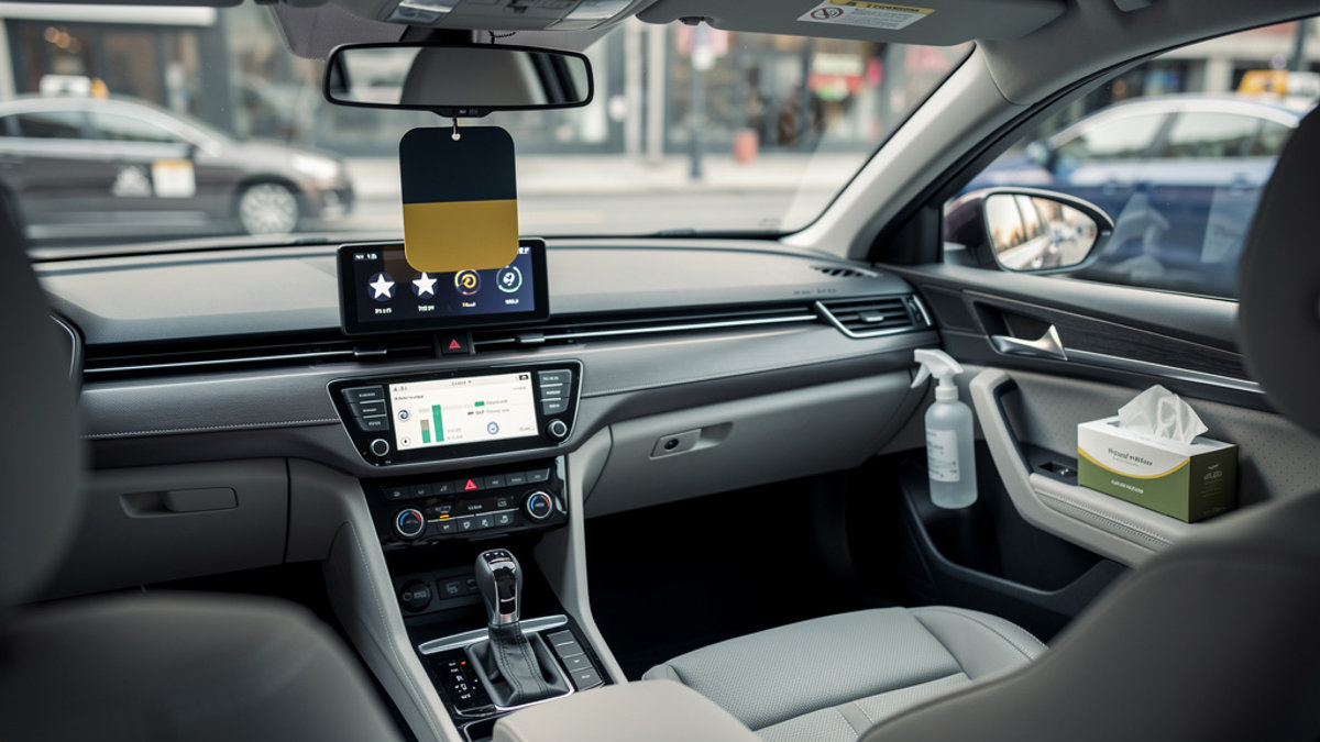 Desodorisant voiture personnalise pour flottes VTC et taxis