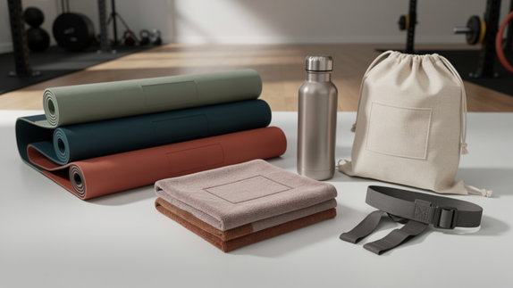 Tapis yoga et serviettes microfibre personnalises pour studios