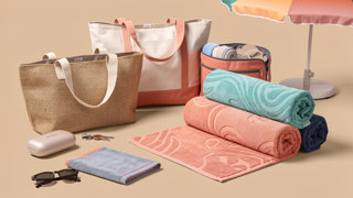 Serviettes de plage et cabas piscine personnalises B2B