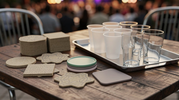 Sous-bocks et gobelets reutilisables personnalises pour votre bar