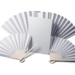 Éventails en papier publicitaire personnalisés avec logo pour entreprise et communication