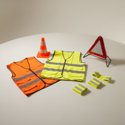 Gilets de sécurité publicitaires haute visibilité en polyester et PET à bandes réfléchissantes