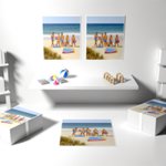 Jeux de plage publicitaire personnalisés avec logo pour entreprise et communication estivale