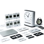 Horloge de bureau multifonction publicitaire personnalisée avec logo pour entreprise moderne