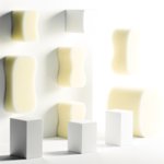 Éponges douche publicitaire personnalisées avec logo pour entreprise et communication B2B