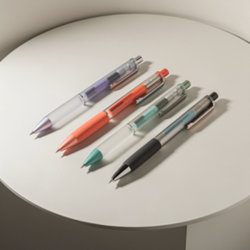 Stylos gel publicitaires personnalisables à encre couvrante, versions couleurs vives, pastel et métallisées