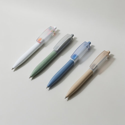 Stylos bannière publicitaires à film déroulant, en plastique et plastique recyclé