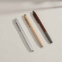 Stylos sans encre publicitaires à pointe métallique en aluminium, métal et bois