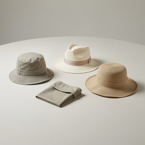 Chapeaux publicitaires personnalisables en paille naturelle, coton, polyester et matières recyclées