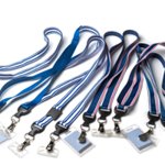 Tour de cou avec porte-badge publicitaire personnalisé avec logo pour entreprise et événements