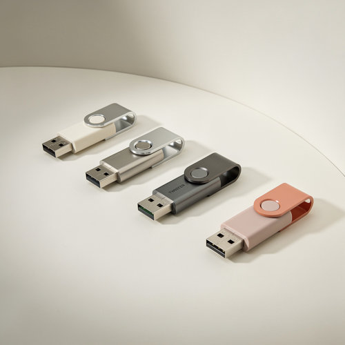 Twister / Pivotante — OBG.PUB Clés USB twister publicitaires à capot pivotant en plastique, métal et aluminium