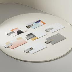 Clé USB carte publicitaire personnalisable recto verso Clés USB carte publicitaires au format carte de crédit à connecteur pivotant ou coulissant