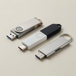 Clé USB Type-C publicitaire OTG pour smartphone et ordinateur Clés USB Type-C publicitaires OTG en métal, aluminium, ABS et zinc moulé