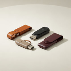 Clé USB cuir publicitaire, le cadeau d'affaires haut de gamme Clés USB publicitaires en cuir et similicuir, format porte-clés ou étui à rabat