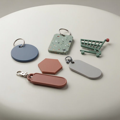 Plastique — OBG.PUB Jetons de caddie publicitaires en plastique ABS, PVC et recyclé imprimés en quadri