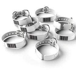 Bracelet d'identification publicitaire personnalisé avec logo pour événements et entreprises