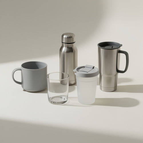 Contenants boisson publicitaires en inox, verre, bambou et tritan réutilisables