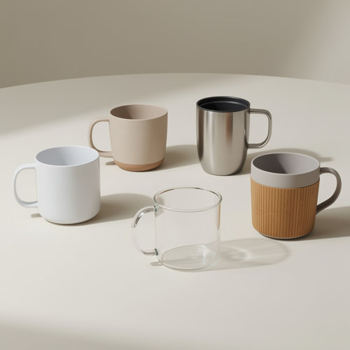 Mugs publicitaires personnalisables en céramique, grès, inox, verre et bambou