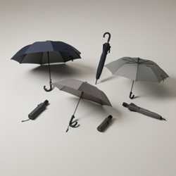 Parapluie automatique publicitaire à personnaliser avec logo Parapluies automatiques publicitaires droits et pliables en polyester, pongée et PET recyclé