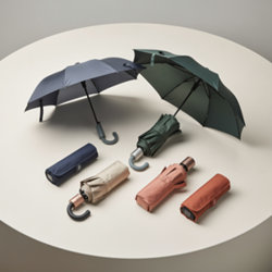 Parapluie pliable publicitaire personnalisable avec logo Parapluies pliables publicitaires compacts en polyester et pongée 190T, avec ouverture automatique