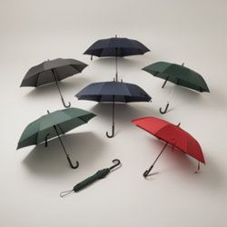 Parapluie de golf publicitaire personnalisable à vos couleurs Parapluies de golf publicitaires à manche droit en polyester, pongée et PET recyclé