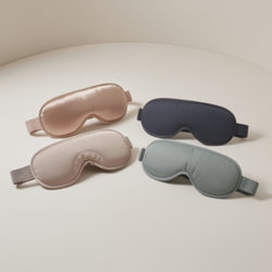 Masque de voyage publicitaire personnalisable à vos couleurs Masques de voyage publicitaires occultants en satin, microfibre et RPET avec élastique réglable