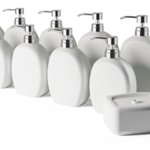 Distributeur de savon publicitaire personnalisé avec logo pour entreprise et hygiène professionnelle