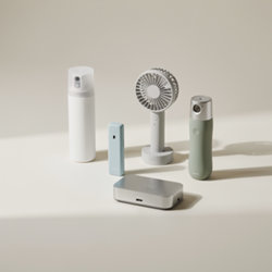 Brumisateurs publicitaires rechargeables, à ventilateur, de poche ou à main en plastique et matières recyclées