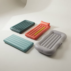 Matelas gonflable publicitaire personnalisable à vos couleurs Matelas gonflables publicitaires en PVC, formats plage, grands modèles et formes donut