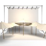 Parasol de camping publicitaire personnalisé avec logo pour entreprise et événements outdoor