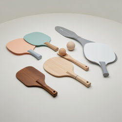 Raquette de plage publicitaire personnalisée avec logo Raquettes de plage publicitaires en bois, MDF ou plastique, vendues par paire avec balle