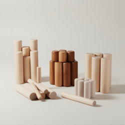 Mölkky publicitaire personnalisable avec logo entreprise Mölkkys publicitaires en bois de pin naturel, quilles numérotées et étui en coton