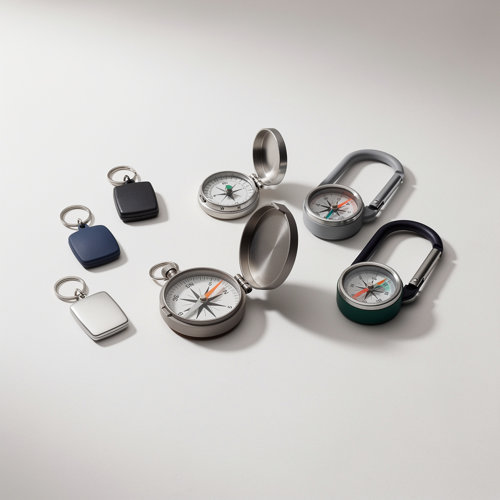 Boussole — OBG.PUB Boussoles publicitaires personnalisables en ABS, plastique, métal et aluminium, en porte-clés ou boîtier