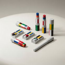 Maquillages supporters publicitaires en bâtonnet et stick aux couleurs des drapeaux nationaux