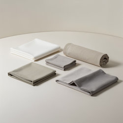 Serviette de table publicitaire brodée à vos couleurs Serviettes de table publicitaires en coton et lin brodées ou imprimées