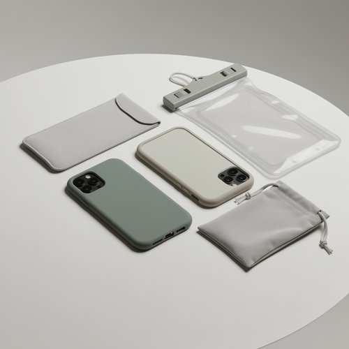 Étuis smartphone publicitaires personnalisables en microfibre, silicone, simili-cuir et PVC étanche