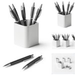 Porte stylo publicitaire personnalisé avec logo pour bureau entreprise et communication