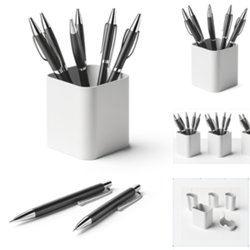 Porte stylo publicitaire personnalisé avec logo pour bureau entreprise et communication