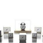 Horloge de bureau publicitaire personnalisée avec logo pour entreprise et communication