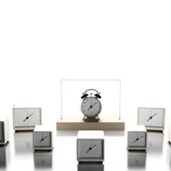 Horloge de bureau publicitaire personnalisée avec logo pour entreprise et communication