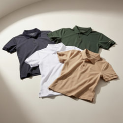 Polos publicitaires personnalisables en coton piqué, polycoton et polyester recyclé
