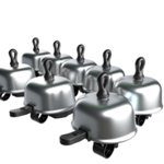 Sonnette vélo publicitaire personnalisée avec logo pour entreprise et communication professionnelle