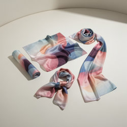 Foulards publicitaires personnalisables en soie, polyester, satin et laine, carrés ou étoles