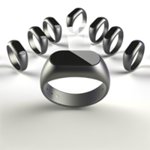 Bague connectée publicitaire personnalisée avec logo pour entreprise et communication high-tech