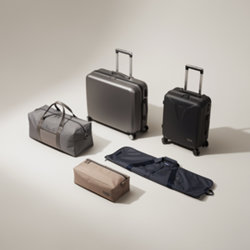 Sacs de voyage publicitaires souples et valises rigides en polyester, ABS et polycarbonate
