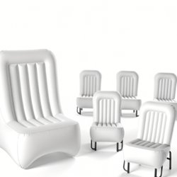 Fauteuil gonflable publicitaire personnalisé avec logo pour entreprise et événements professionnels